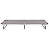 vidaXL Sklopiva ležaljka za sunčanje siva čelična