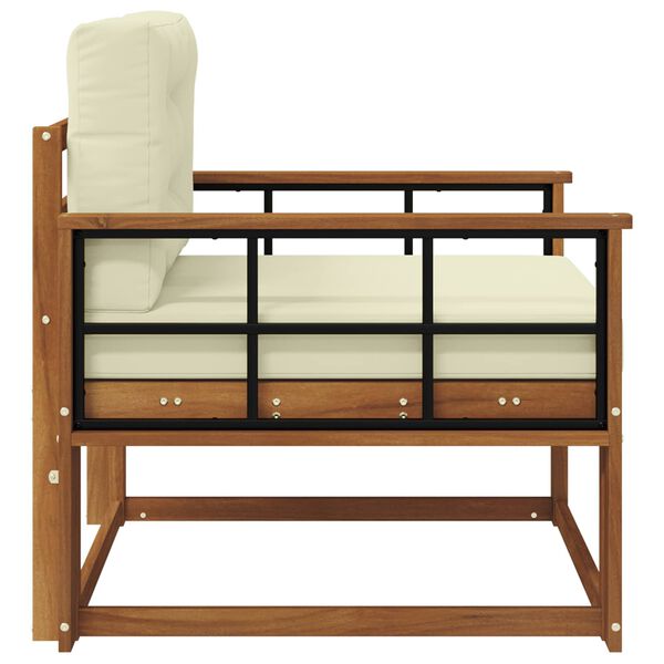 vidaXL Srednja sofa za van Čvrsto drvo akacije Prirodna