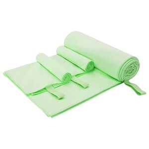 vidaXL Set sportskih ručnika 3 kom. Zelena 210 x 100 cm