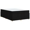 vidaXL Krevetna konstrukcija s madracem Crna 140 x 200 cm tkanina