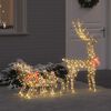 vidaXL Reindeer vuče saonice Topla bijela 70 x 26 x 129 cm PET