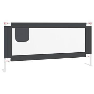vidaXL Sigurnosna ograda za dječji krevet tamnosiva 190x25 cm tkanina