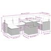 vidaXL 8-dijelni set vrtnih sofa od poliratana s jastucima sivi
