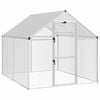 vidaXL Kavez za ptice Srebrna 181,5 x 221 x 173,5 cm