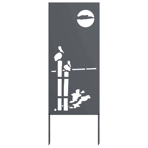 vidaXL Privatnost u vrtu Antracit 50 x 140 cm Hladno valjana čelična