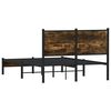 vidaXL Metalni okvir kreveta bez madraca boja hrasta 120x190 cm