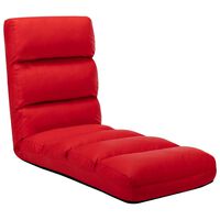 vidaXL Sklopiva podna stolica od umjetne kože crvena