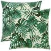 vidaXL Presvlaka za jastuk 2 pcs HEERLEN Uzorak lista 80 x 80 cm