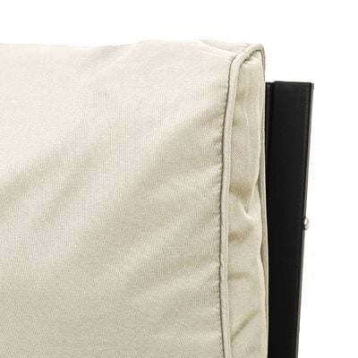 vidaXL 5-dijelna vrtna garnitura s jastucima boje pijeska čelična
