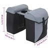 vidaXL Torba za bicikl Crna i Siva 15.5 x 31.5 x 40 cm Poliester