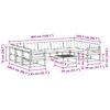 vidaXL Set vanjskih sofa s jastukom 10 pcs Prirodna i svijetlo siva