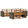 vidaXL Set vanjskih sofa 7 kom. Prirodna Poliester
