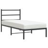 vidaXL Metalni okvir za krevet s uzglavljem crni 90x200 cm