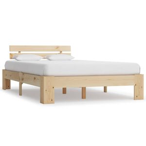 vidaXL Okvir za krevet od masivne borovine 120 x 200 cm
