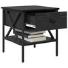 vidaXL Noćni ormarić s ladicama Crni hrast 40 x 42 x 45 cm