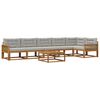 vidaXL Set vanjskih sofa s jastukom 7 pcs Prirodna i Svjetlosiva