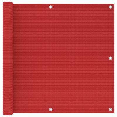 vidaXL Balkonski zastor crveni 90 x 600 cm HDPE