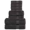 vidaXL 8-dijelni vrhunski set ručnika SOLUND antracit 600 gsm