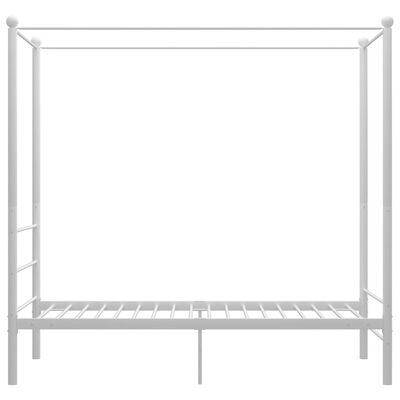 vidaXL Okvir za krevet s nadstrešnicom bijeli metalni 90 x 200 cm