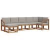 vidaXL Set vanjskih sofa 7 kom. Prirodna i svijetlo siva