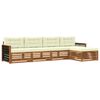 vidaXL Set vanjskih sofa s jastukom 5 pcs Prirodna i krem
