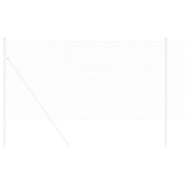 vidaXL Heksagonalna ograda Srebrno 0,4 x 50 m Pocinčani čelik