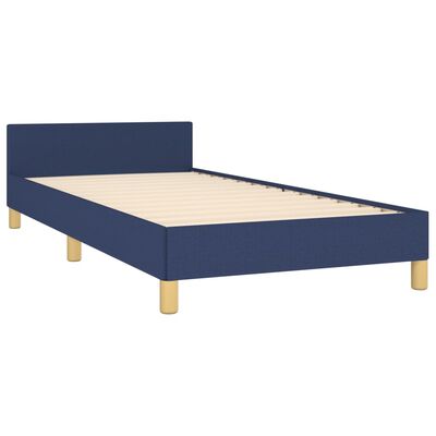 vidaXL Okvir za krevet s uzglavljem plavi 80 x 200 cm od tkanine