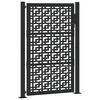 vidaXL Vrtna vrata crna 100x150 cm čelična križna konstrukcija