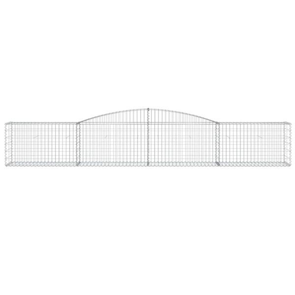 vidaXL Lučne gabionske košare 9 kom 400x50x60/80 cm pocinčano željezo