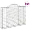 vidaXL Lučne gabionske ko&scaron;are 13kom 200x30x140/160cm pocinčano željezo