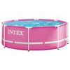 INTEX Metalni okvir bazena iznad tla 244 x 76 cm Kružni za Ružičasta