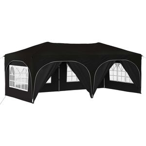 vidaXL Rastezljivi &scaron;ator za zabave 575 x 288 x 245 cm Crna