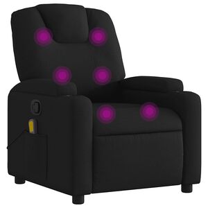 vidaXL Masažna fotelja za odmor, crna tkanina