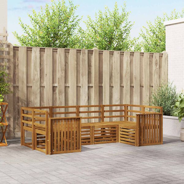 vidaXL Setovi sofa 6 pcs Prirodna Čvrsto drvo akacije