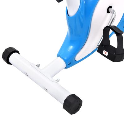 vidaXL Bicikl za vježbanje s remenom za otpor plavi