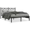 vidaXL Metalni okvir za krevet s uzglavljem crni 140x190 cm