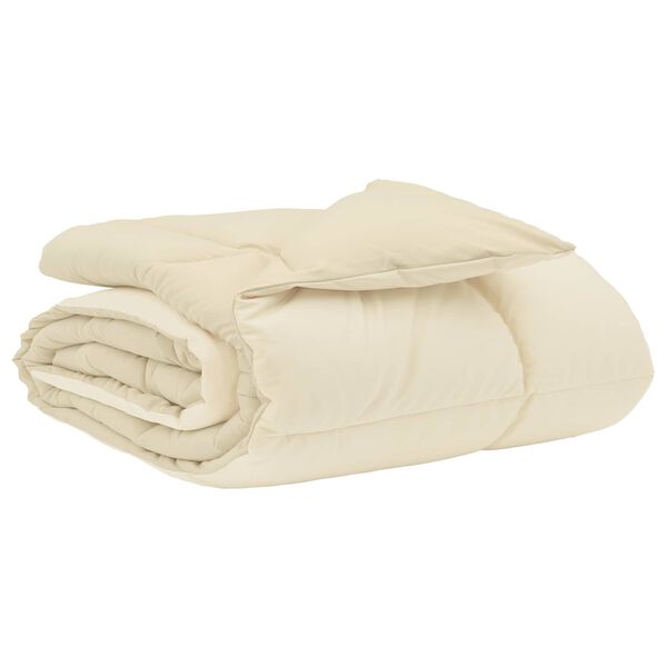 vidaXL Ljetni pokrivač &Scaron;onerisan Krema 220 x 240 cm Mikrovlakna
