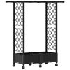 vidaXL Povi&scaron;eni krevet s mrežom i krovom Crna 122,5 x 40 x 127 cm PP