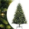 vidaXL Umjetno savitljivo božićno drvce s 300 LED dioda Zelena 240 cm