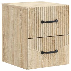vidaXL Noćni ormarić za montažu na zid Hrast sonoma 34,5 x 33 x 40 cm
