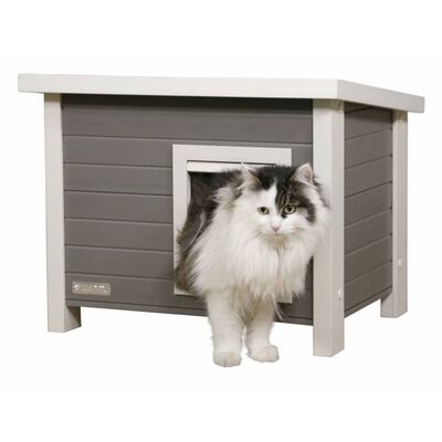 Kerbl ECO kućica za mačke Eli 57 x 45 x 43 cm sivo-bijela