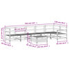 vidaXL 7-dijelni set vrtnih sofa bijeli od masivne borovine