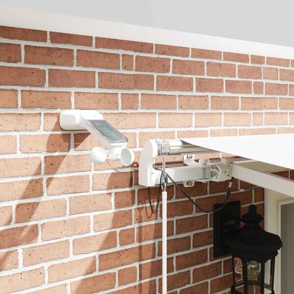 vidaXL Skrovita tenda Bijelo 500 &times; 350 cm Poliester i metal