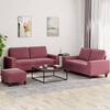 vidaXL 3-dijelni set sofa crvena boja vina od tkanine