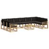 vidaXL Set vanjskih sofa s jastukom 11 pcs Bijela i crna