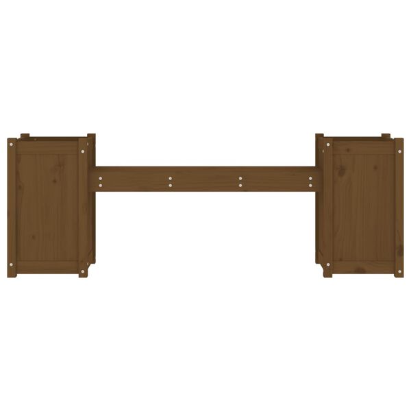 vidaXL Klupa sa sadilicama boja meda 180 x 36 x 63 cm masivna borovina