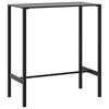 vidaXL Barski stol crni 100 x 50 x 110 cm od čelika obloženog prahom