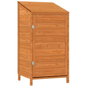 vidaXL Vrtno spremi&scaron;te smeđe 55 x 52 x 112 cm od masivne jelovine