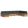 vidaXL Set vanjskih sofa 8 kom. Prirodna i antracit