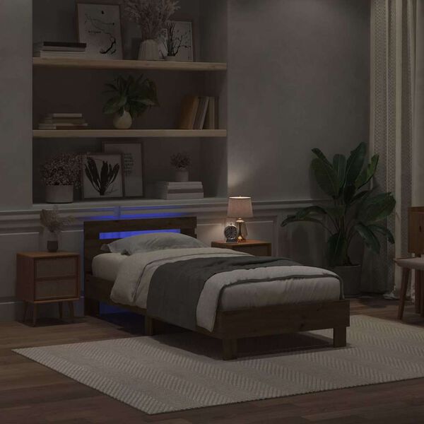 vidaXL Krevetna konstrukcija hrast artisan 90 x 200 cm